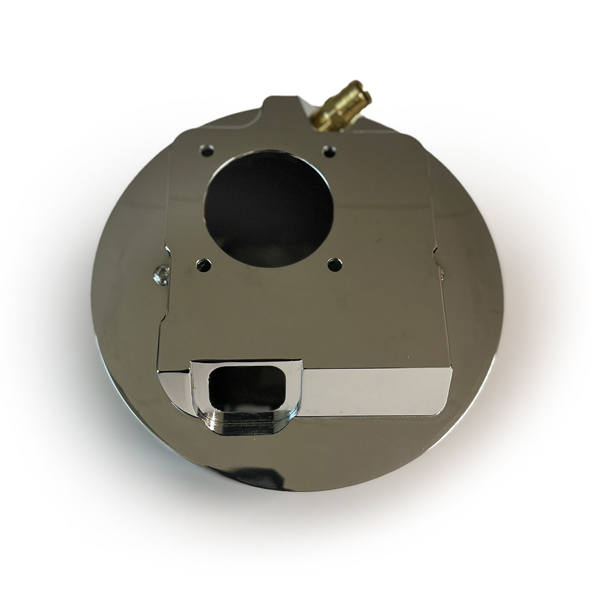 Facet-Cut Airbox Round - Chrome