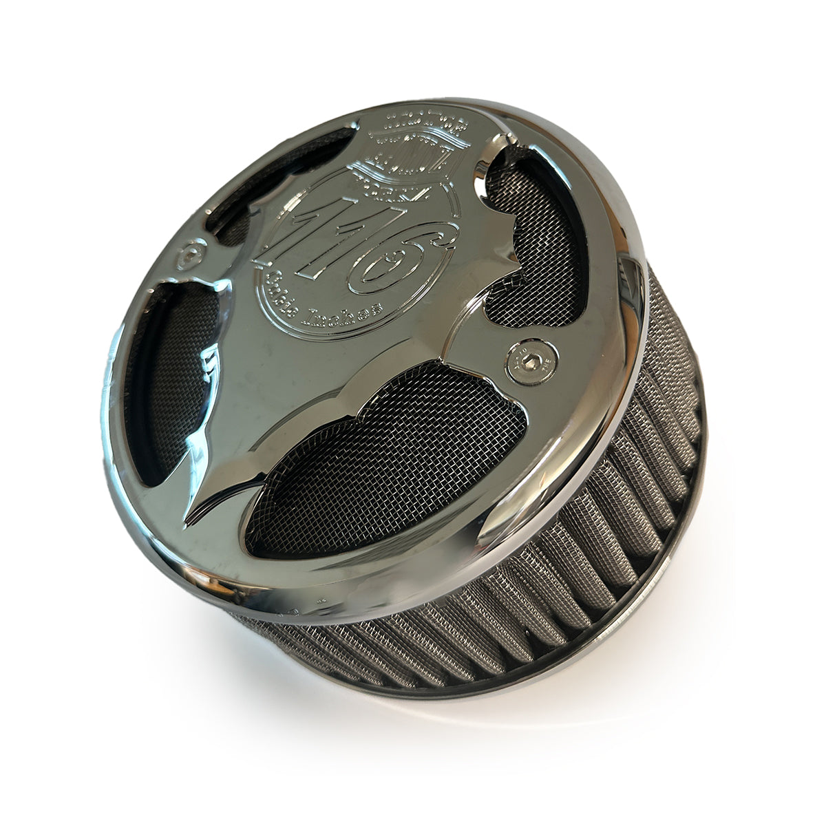 Facet-Cut Airbox Round - Chrome